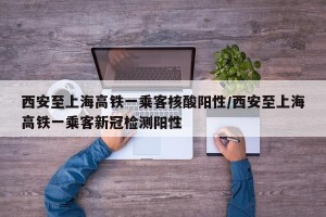 西安至上海高铁一乘客核酸阳性/西安至上海高铁一乘客新冠检测阳性